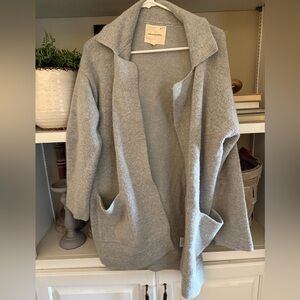 Thread & Supply Light Gray Knit Cardigan